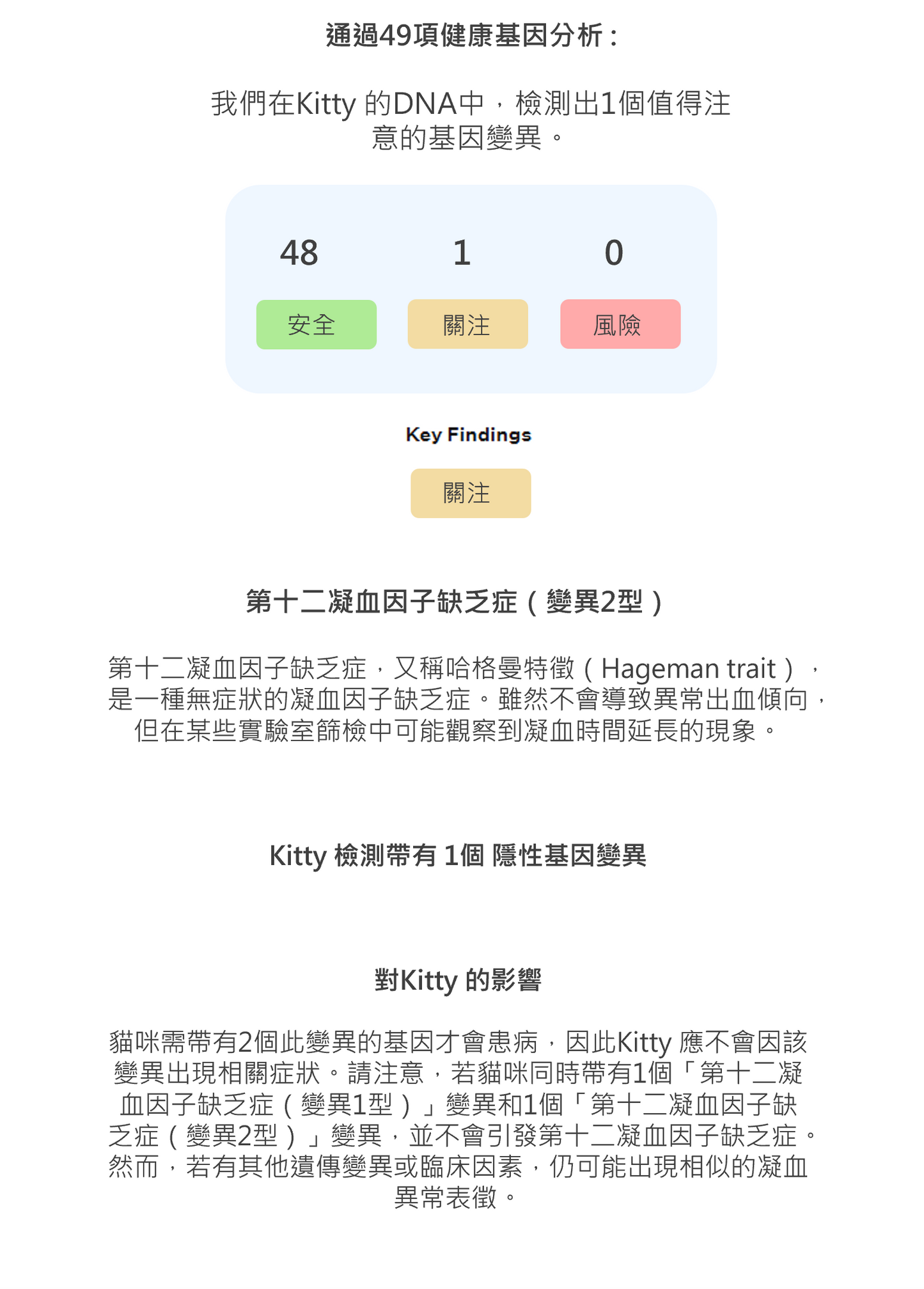 貓咪基因檢測組